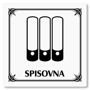 Spisovna, 100x100mm, bílá, Nebraska
